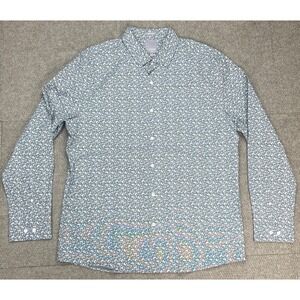 A-Frame Stretch Regular Men's Button Up Long Sleeve Shirt Size Large‎